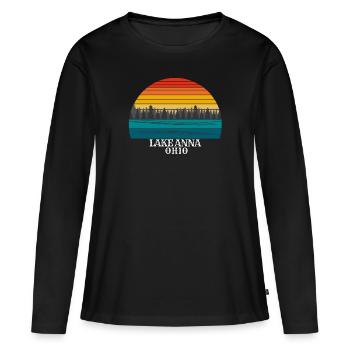 Lac Anna Ohio - T-shirt manches longues Premium bio Femme - noir - Devant - Julia (174cm)