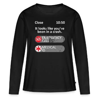 Es sieht so aus, als hättest du einen Unfall gehabt - Frauen Premium Bio Langarmshirt - Schwarz - Vorne - Julia (174cm)