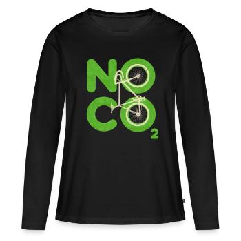 Pas de CO2 - T-shirt manches longues Premium bio Femme - noir - Devant - Julia (174cm)