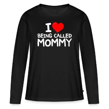 Funny idea for moms I love being called mom - Women's Premium Organic Long Sleeve Shirt - black - Front - Julia (174cm)