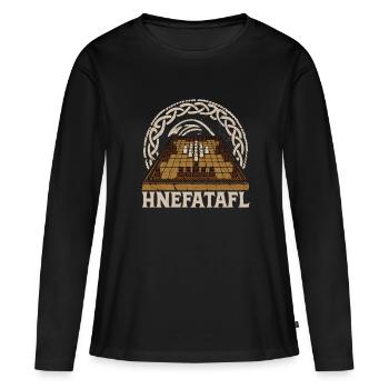 Historisches Brettspiel Hnefatafl - Frauen Premium Bio Langarmshirt - Schwarz - Vorne - Julia (174cm)