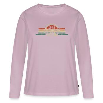 Vintage 1973 Jubiläumsdesign - 50 Jahre Geschenk - Frauen Premium Bio Langarmshirt - Altrosa - Vorne - Julia (174cm)