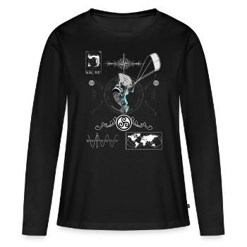 Kiteboarder - T-shirt manches longues Premium bio Femme - noir - Devant - Julia (174cm)