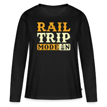 Train journey - Women's Premium Organic Long Sleeve Shirt - black - Front - Julia (174cm)