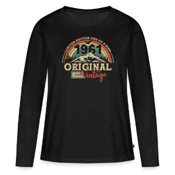 Birthday surprise 1961 - Women's Premium Organic Long Sleeve Shirt - black - Front - Julia (174cm)
