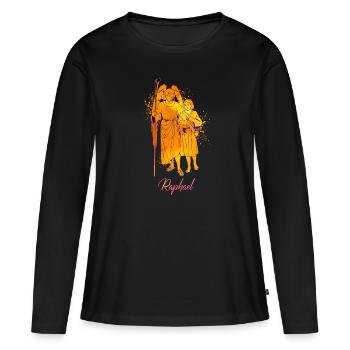 Erzengel Raphael - Frauen Premium Bio Langarmshirt - Schwarz - Vorne - Julia (174cm)