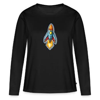 Sorcier - T-shirt manches longues Premium bio Femme - noir - Devant - Julia (174cm)