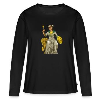 Mythologie sumérienne - Innana - T-shirt manches longues Premium bio Femme - noir - Devant - Julia (174cm)