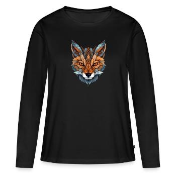Fuchs Esthétique - T-shirt manches longues Premium bio Femme - noir - Devant - Julia (174cm)