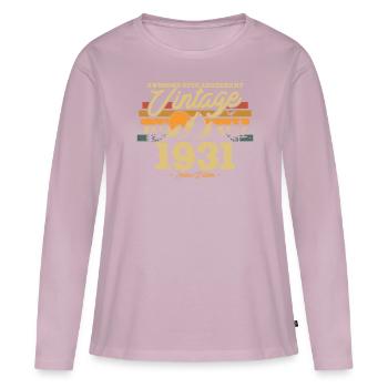1931 Birthday Nostalgia - Women's Premium Organic Long Sleeve Shirt - dusky pink - Front - Julia (174cm)