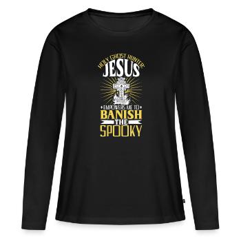Chasseur du Saint- - T-shirt manches longues Premium bio Femme - noir - Devant - Julia (174cm)