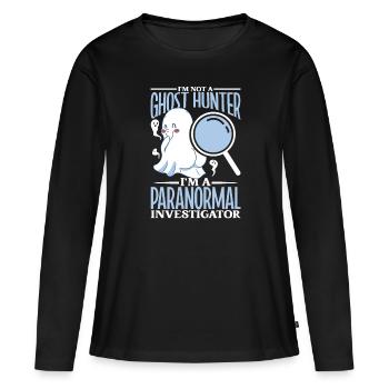 Je suis un enquêteur paranormal - T-shirt manches longues Premium bio Femme - noir - Devant - Julia (174cm)