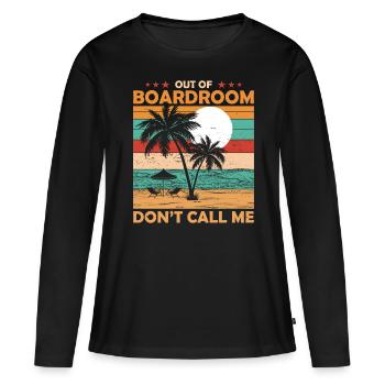 Démission du PDG du conseil d’administration - T-shirt manches longues Premium bio Femme - noir - Devant - Julia (174cm)