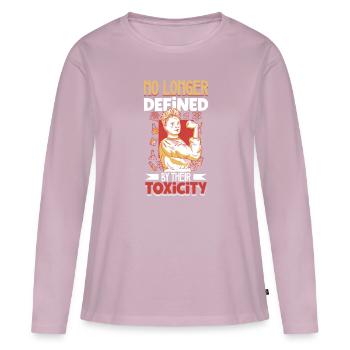 Narzissmus-Überlebende - Frauen Premium Bio Langarmshirt - Altrosa - Vorne - Julia (174cm)