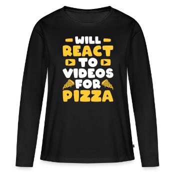 Reaction Streamer Video Reaktion Content Creator - Women's Premium Organic Long Sleeve Shirt - black - Front - Julia (174cm)