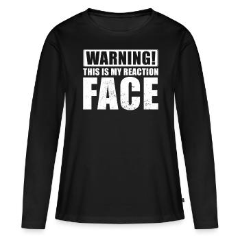 Reaction Streamer Video Reaktion Content Creator - Women's Premium Organic Long Sleeve Shirt - black - Front - Julia (174cm)