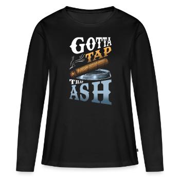 Je dois taper sur cette cendre - T-shirt manches longues Premium bio Femme - noir - Devant - Julia (174cm)