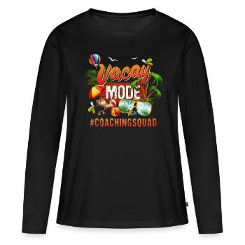 Coaching Vacances Groupe #Coachingsquad - T-shirt manches longues Premium bio Femme - noir - Devant - Julia (174cm)