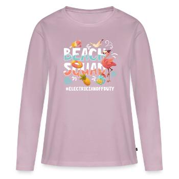 Electrician Vacation Beach Group - Women's Premium Organic Long Sleeve Shirt - dusky pink - Front - Julia (174cm)