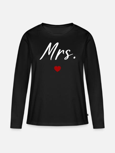 Frau - Frauen Premium Bio Langarmshirt - Schwarz