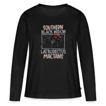 Südliche Schwarze Witwe - Frauen Premium Bio Langarmshirt - Schwarz - Vorne - Julia (174cm)
