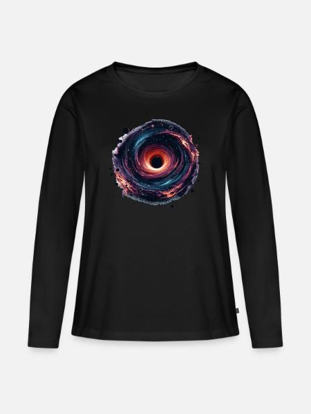 Astrophysik-Enthusiast Astronomie Wissenschaft Weltraum - Frauen Premium Bio Langarmshirt - Schwarz