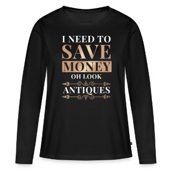 Antiquité Collector Essentials Antiquités nostalgiques - T-shirt manches longues Premium bio Femme - noir - Devant - Julia (174cm)