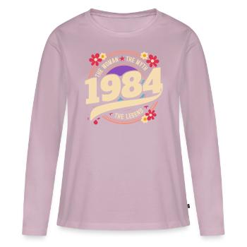 Year 1984 The Legend 40 Years Anniversary - Women's Premium Organic Long Sleeve Shirt - dusky pink - Front - Julia (174cm)