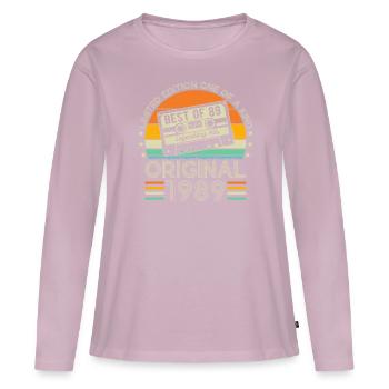 Jubiläumszauber '89 - Frauen Premium Bio Langarmshirt - Altrosa - Vorne - Julia (174cm)