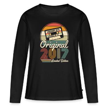 2017 - Millésime 2017 - Fantastique depuis 2017 - T-shirt manches longues Premium bio Femme - noir - Devant - Julia (174cm)