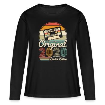 2020 - T-shirt manches longues Premium bio Femme - noir - Devant - Julia (174cm)