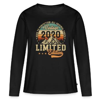 2020 - T-shirt manches longues Premium bio Femme - noir - Devant - Julia (174cm)