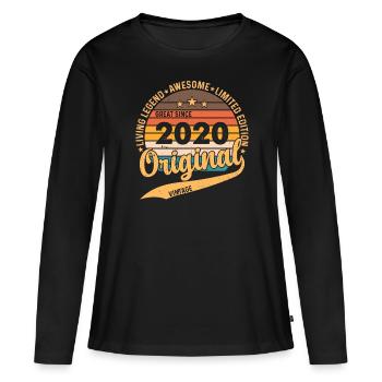 2020 - T-shirt manches longues Premium bio Femme - noir - Devant - Julia (174cm)