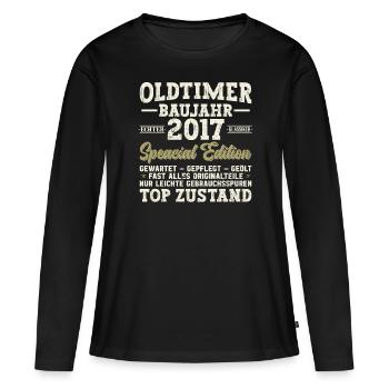 2017 - Millésime 2017 - Fantastique depuis 2017 - T-shirt manches longues Premium bio Femme - noir - Devant - Julia (174cm)