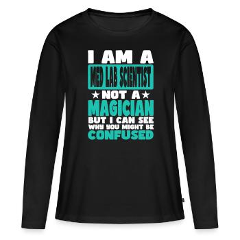 Med Lab Scientist - Frauen Premium Bio Langarmshirt - Schwarz - Vorne - Julia (174cm)