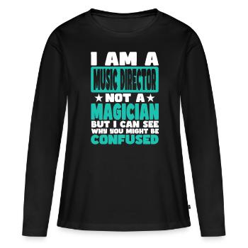 Musikalische Leitung - Frauen Premium Bio Langarmshirt - Schwarz - Vorne - Julia (174cm)