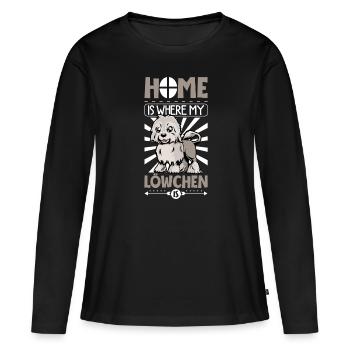 Page d’accueil - Löwchen - T-shirt manches longues Premium bio Femme - noir - Devant - Julia (174cm)