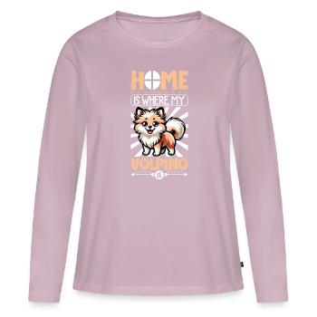Home - Volpino Italiano - Women's Premium Organic Long Sleeve Shirt - dusky pink - Front - Julia (174cm)