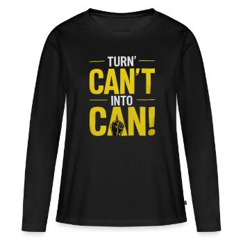 Ne convertissez pas la boîte en boîte en boîte par - T-shirt manches longues Premium bio Femme - noir - Devant - Julia (174cm)