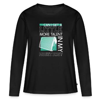 Mehr Talent im Monitor - Tontechniker - Frauen Premium Bio Langarmshirt - Schwarz - Vorne - Julia (174cm)