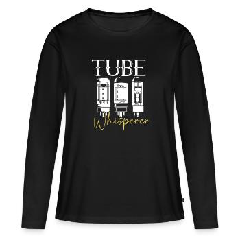 Tube Whisperer - Tubes à vide - T-shirt manches longues Premium bio Femme - noir - Devant - Julia (174cm)