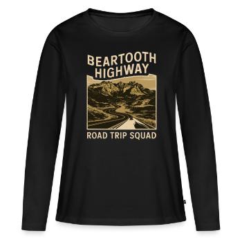Beartooth Highway Road Trip Squad - Frauen Premium Bio Langarmshirt - Schwarz - Vorne - Julia (174cm)