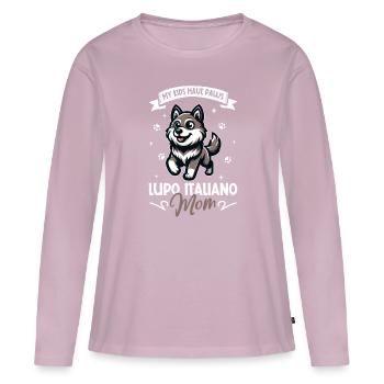 Lupo Italiano Mama - Women's Premium Organic Long Sleeve Shirt - dusky pink - Front - Julia (174cm)