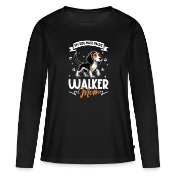 Treeing Walker Coonhound Maman - T-shirt manches longues Premium bio Femme - noir - Devant - Julia (174cm)