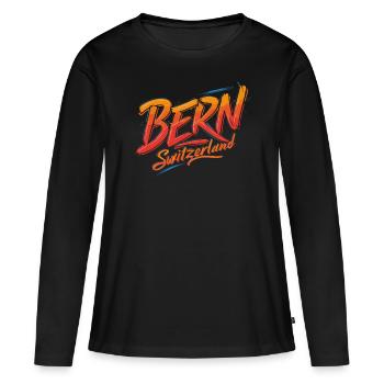 Point culminant du souvenir de Berne Suisse - T-shirt manches longues Premium bio Femme - noir - Devant - Julia (174cm)