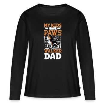 Treeing Walker Coonhound Papa - T-shirt manches longues Premium bio Femme - noir - Devant - Julia (174cm)