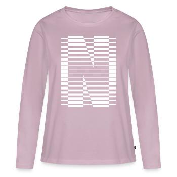 LETTER N - Women's Premium Organic Long Sleeve Shirt - dusky pink - Front - Julia (174cm)