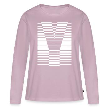 INITIAL Y - Women's Premium Organic Long Sleeve Shirt - dusky pink - Front - Julia (174cm)