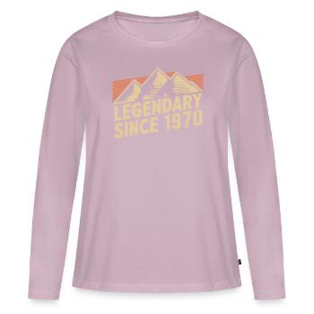 Legendary since 1970 Birthday - Women's Premium Organic Long Sleeve Shirt - dusky pink - Front - Julia (174cm)