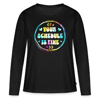 Conseil Scolaire Tie Dye Conseiller Scolaire - T-shirt manches longues Premium bio Femme - noir - Devant - Julia (174cm)